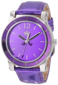 Juicy Couture Women's 1900840 HRH Purple Mirror-Metallic Leather Strap Watch Juicy Couture Women's 1900840 HRH Purple Mirror-Metallic Leather Strap Watch