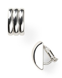 Silver plated and chicly sized. Lauren Ralph Lauren's ridged hoop earrings are a jewel box staple you'll reach for again and again. Silver plated and chicly sized. Lauren Ralph Lauren's ridged hoop earrings are a jewel box staple you'll reach for again and again.