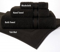Cotton Craft - Ultra Soft Oversized Bath Towel 30x54, Black - Pure Luxury 650 gram Cotton with Rayon band - Each item sold separately, this is not a set Cotton Craft - Ultra Soft Oversized Bath Towel 30x54, Black - Pure Luxury 650 gram Cotton with Rayon band - Each item sold separately, this is not a set