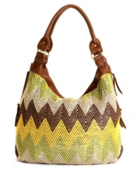 If you zig when they expect you to zag, this high-energy, bold-hued tote from Big Buddha is the purse for you! If you zig when they expect you to zag, this high-energy, bold-hued tote from Big Buddha is the purse for you!