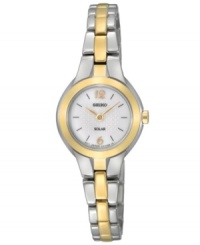 With innovative solar technology, this darling Seiko timepiece is a drop of golden sun. With innovative solar technology, this darling Seiko timepiece is a drop of golden sun.