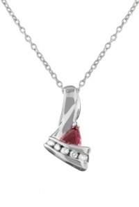 Effy Jewlery 14K White Gold Diamond & Pink Sapphire Pendant, .66 TCW Effy Jewlery 14K White Gold Diamond & Pink Sapphire Pendant, .66 TCW