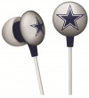 iHip NFF10200DAL NFL Dallas Cowboys Mini Ear Buds, Blue/Silver