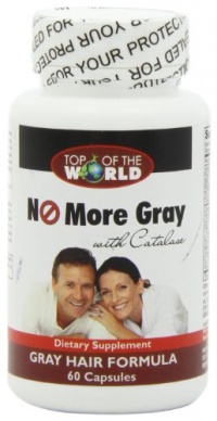 Top of the World No More Gray with Catalase, Gray Hair Formula, 60 Capsules Top of the World No More Gray with Catalase, Gray Hair Formula, 60 Capsules