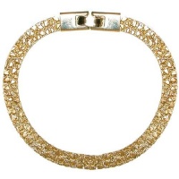 7 3/8 X 1/4 Gold Plated Nugget Bracelet, Made in Usa, in Gold 7 3/8 X 1/4 Gold Plated Nugget Bracelet, Made in Usa, in Gold