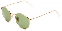 Ray-Ban 0RB3447 Round Sunglasses,Gold Frame/Green Lens,One Size Ray-Ban 0RB3447 Round Sunglasses,Gold Frame/Green Lens,One Size