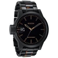 NIXON Men's NXA1981061 Black Ion-Plated Stainless Steel Bracelet with Tortoise Shell Accents Watch NIXON Men's NXA1981061 Black Ion-Plated Stainless Steel Bracelet with Tortoise Shell Accents Watch