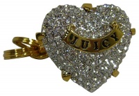 Juicy Couture Pave Heart Gold Engagement Ring Key Fob Juicy Couture Pave Heart Gold Engagement Ring Key Fob