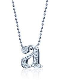 Alex Woo Little Letters Diamond and 14k White Gold Letter A Pendant Necklace, 16 Alex Woo Little Letters Diamond and 14k White Gold Letter A Pendant Necklace, 16