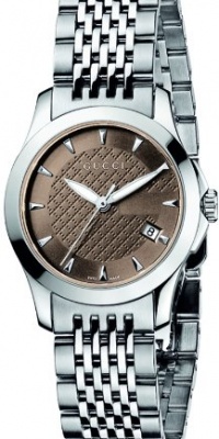 Gucci Women's YA126503 Gucci Timeless Brown Dial Stainless-Steel Bracelet Watch Gucci Women's YA126503 Gucci Timeless Brown Dial Stainless-Steel Bracelet Watch