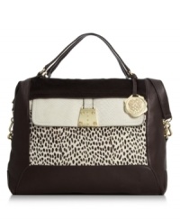 Elevate your style status with this sumptuous leather satchel from Vince Camuto. Luxe golden hardware and genuine haricalf add instant appeal, while the spacious interior provides plenty of pockets for all the essentials. Elevate your style status with this sumptuous leather satchel from Vince Camuto. Luxe golden hardware and genuine haricalf add instant appeal, while the spacious interior provides plenty of pockets for all the essentials.