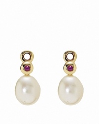 Elevate basic french wire or hoop earrings with PANDORA's elegant 14K gold, freshwater pearl, and pink sapphire charms. Elevate basic french wire or hoop earrings with PANDORA's elegant 14K gold, freshwater pearl, and pink sapphire charms.
