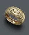 Indulge in the simple luxuries of life. This elegant 14k gold band features an intricate, diamond-cut pattern.