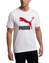 PUMA Apparel Men's Vintage Logo Tee, White-New Navy-Ribbon Red, Large PUMA Apparel Men's Vintage Logo Tee, White-New Navy-Ribbon Red, Large