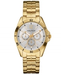 Show off your status with this sophisticated watch from Nautica. Show off your status with this sophisticated watch from Nautica.