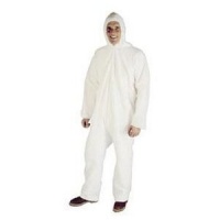 DuPont TY122S Disposable Elastic Wrist, Bootie & Hood White Tyvek Coverall Suit 1414, Size Large, Sold by the Each DuPont TY122S Disposable Elastic Wrist, Bootie & Hood White Tyvek Coverall Suit 1414, Size Large, Sold by the Each