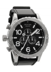 Nixon Watches - Men's The 51-30 Chrono Leather Watch in All Black Nixon Watches - Men's The 51-30 Chrono Leather Watch in All Black