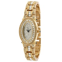 Peugeot Women's J4561G Gold-Tone Oval Swarovski Crystal Bracelet Watch Peugeot Women's J4561G Gold-Tone Oval Swarovski Crystal Bracelet Watch