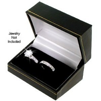 Classic Cartier Design Black Engagement Set Double Ring Gift Box Classic Cartier Design Black Engagement Set Double Ring Gift Box