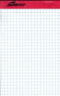 Ampad 42033 Quad Ruled Dual Pad, 5 X 8 White, 4 Squares Per Inch 100 Sheets, Micro Perforated Ampad 42033 Quad Ruled Dual Pad, 5 X 8 White, 4 Squares Per Inch 100 Sheets, Micro Perforated