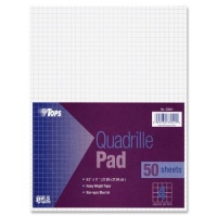 TOPS Quadrille Pad, 8.5 x 11 Inches, 4 Squares per Inch, 20 Pound Stock, 50 Sheets, White (33041) TOPS Quadrille Pad, 8.5 x 11 Inches, 4 Squares per Inch, 20 Pound Stock, 50 Sheets, White (33041)