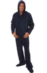 Men's Footed Pajamas, Hooded, One Piece Pajamas with Zip-off Feet Men's Footed Pajamas, Hooded, One Piece Pajamas with Zip-off Feet