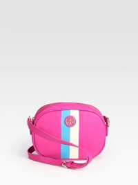 An easy-to-wear compact shape constructed of coated canvas in fresh sorbet hues. Adjustable shoulder strap, 21-23 dropTop zip closureOne inside zip pocketCanvas lining8W X 5½H X 2DImported An easy-to-wear compact shape constructed of coated canvas in fresh sorbet hues. Adjustable shoulder strap, 21-23 dropTop zip closureOne inside zip pocketCanvas lining8W X 5½H X 2DImported