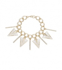 G by GUESS Gold-Tone Etched Triangle Bracelet, GOLD G by GUESS Gold-Tone Etched Triangle Bracelet, GOLD