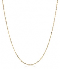 Duragold 14k Yellow Gold Solid Singapore Chain Necklace (1.35mm ), 18 Duragold 14k Yellow Gold Solid Singapore Chain Necklace (1.35mm ), 18