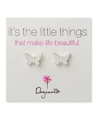 Butterflies send hearts aflutter: these Dogeared stud earrings are just right as a little something special. Butterflies send hearts aflutter: these Dogeared stud earrings are just right as a little something special.