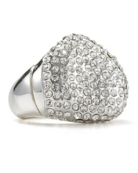 You'll find a flattering fit in this stretch Robert Lee Morris Soho ring, featuring a pave crystal topper that's sure to spark conversation. You'll find a flattering fit in this stretch Robert Lee Morris Soho ring, featuring a pave crystal topper that's sure to spark conversation.