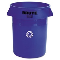 Rubbermaid Commercial Brute 32-Gallon Recycling Container, Legend Brute, Round, 27.25 Diameter, Blue Rubbermaid Commercial Brute 32-Gallon Recycling Container, Legend Brute, Round, 27.25 Diameter, Blue