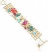 Betsey Johnson Jewels of the Sea Fish and Sea Shell Toggle Bracelet, 7.5