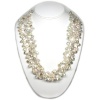 HinsonGayle DIVA Collection Handpicked AAA Ultra-Iridescent White Keshi Cultured Pearl Rope Necklace (75 Inches) {{{SAVE UP TO $50 OFF WITH COUPON, SEE DETAILS BELOW}}}