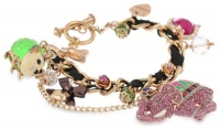 Betsey Johnson A Day at the Zoo Elephant Multi-Charm Toggle Bracelet, 7.5 Betsey Johnson A Day at the Zoo Elephant Multi-Charm Toggle Bracelet, 7.5