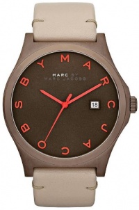 Marc Jacobs Henry Brown Dial Beige Leather Unisex Watch MBM1215 Marc Jacobs Henry Brown Dial Beige Leather Unisex Watch MBM1215