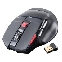 HDE® 1000/1600/2000dpi Perfect Gaming Layout Durable High Speed Black Wireless Gaming Mouse 2.4GHz HDE® 1000/1600/2000dpi Perfect Gaming Layout Durable High Speed Black Wireless Gaming Mouse 2.4GHz