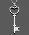 Giani Bernini Necklace, Sterling Silver Heart Key Pendant