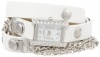 XOXO Women's XO5627  White Band with Chains Accent Double Wrap Watch