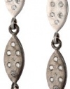 Lauren Harper Collection Mirage 18k Gold, Black and White Silver and Diamond Marquis Earrings