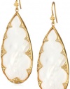 Lauren Harper Collection Over the Moon 18k Gold, Mother-Of-Pearl and Diamond Pear Earrings