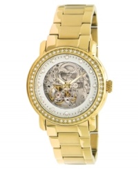 Powered through your movement, this golden automatic watch from Kenneth Cole New York runs at the perfect pace. Powered through your movement, this golden automatic watch from Kenneth Cole New York runs at the perfect pace.