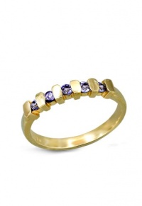 Effy Jewlery 14K Yellow Gold Tanzanite Ring, .31 TCW Ring size 7