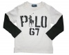 Polo Ralph Lauren Boys Big Pony Graphic T Shirt (6, Cream/Black)