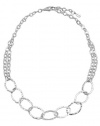 Barse Sterling Silver Hammered Link Necklace