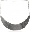 Melissa Joy Manning Mixed Metals Gold Ball Detail Silver Hammered Collar Necklace