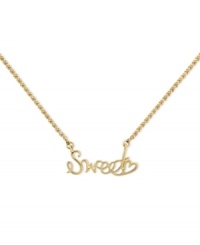Sweetheart appeal. BCBGeneration's affirmation necklace, crafted out of gold-tone mixed metal, makes a special gift for that special someone. Approximate length: 16 inches. Sweetheart appeal. BCBGeneration's affirmation necklace, crafted out of gold-tone mixed metal, makes a special gift for that special someone. Approximate length: 16 inches.