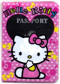 Hello Kitty hearts pink bow Sanrio Passport Cover for Travel ~ No more bent passport corners Hello Kitty hearts pink bow Sanrio Passport Cover for Travel ~ No more bent passport corners