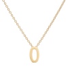 Lucky Number 0 Necklace - Gold Tone Matte: Final Sale Lucky Number 0 Necklace - Gold Tone Matte: Fi