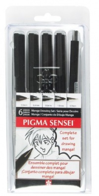 Sakura Pigma Sensei Manga 6 Piece Drawing Kit Sakura Pigma Sensei Manga 6 Piece Drawing Kit